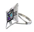 Southwestern Multicolor Inlay And Sterling Silver Ring Size 5-1/4 WX79887